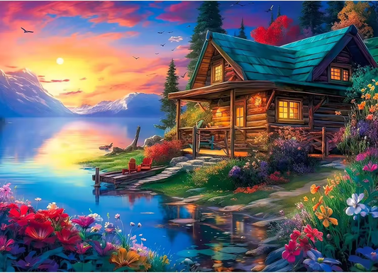 Lakeside Chalet - 1000-Piece Jigsaw Puzzle