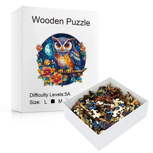 Animals Shaped Owl Wooden Jigsaw Puzzle