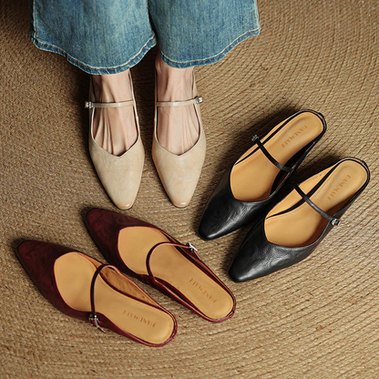 Vivian Leather Mules