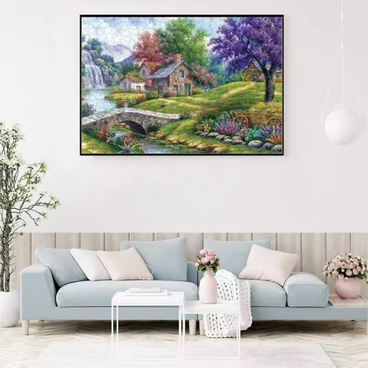 Stone House In Woods - 1000 Pieces Jigsaw Puzzle