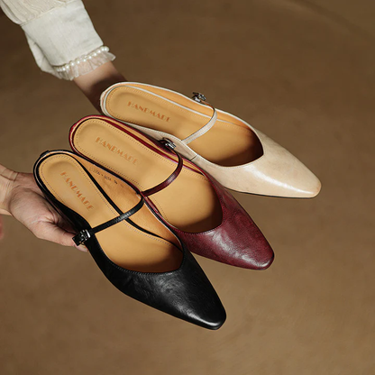 Vivian Leather Mules
