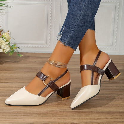 Corinne Block Heel Slingbacks