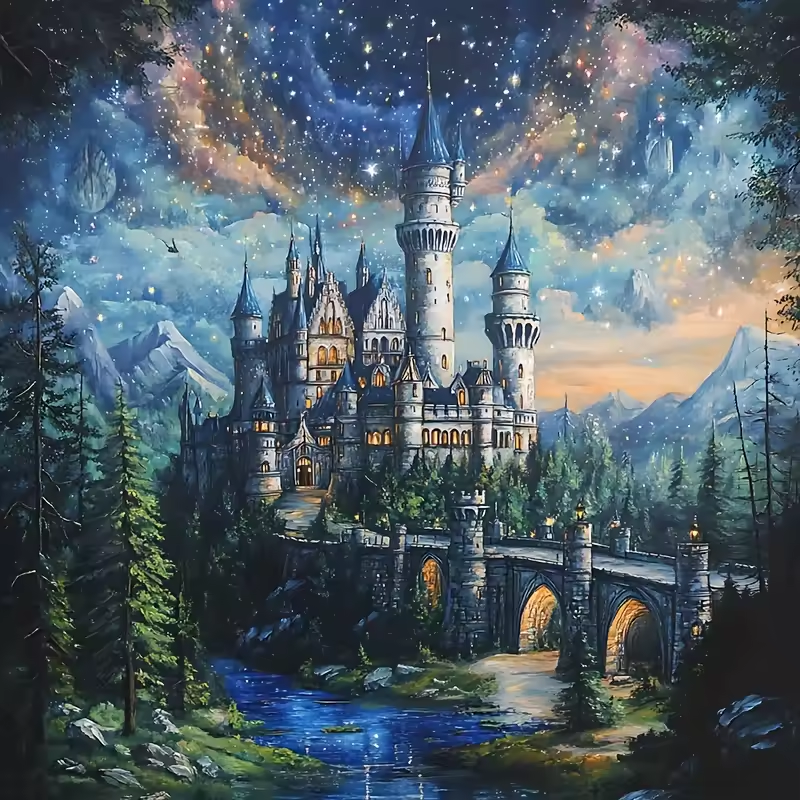 Micro Starry Sky Castle - 1000-Piece Jigsaw Puzzle
