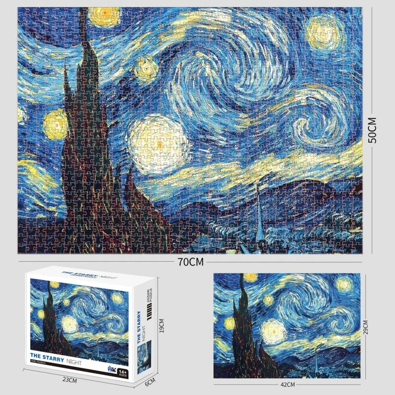 Vincent van Gogh's Starry Night 1000-Piece Jigsaw Puzzle