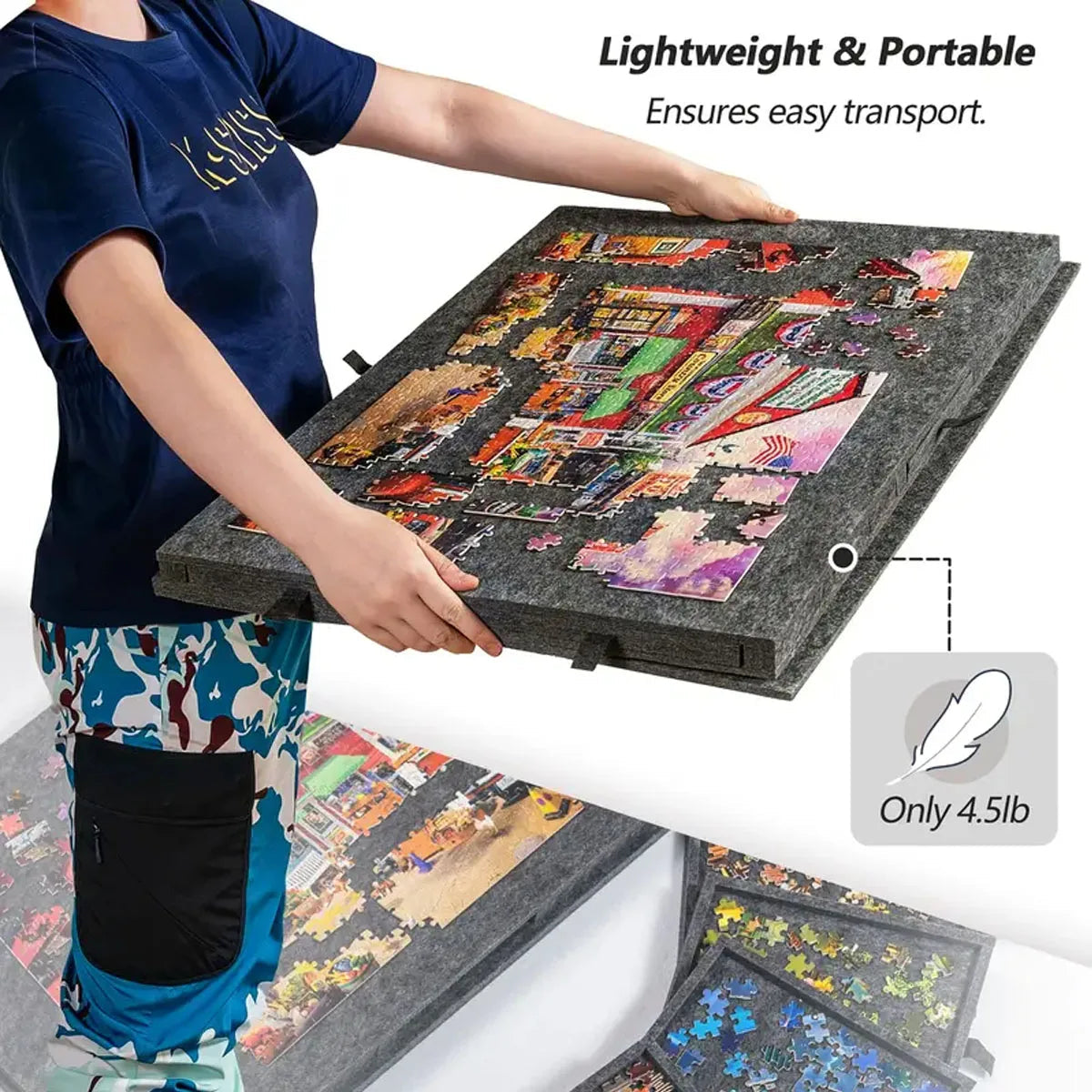 PuzzlePort – 2-in-1 Portable Puzzle Board
