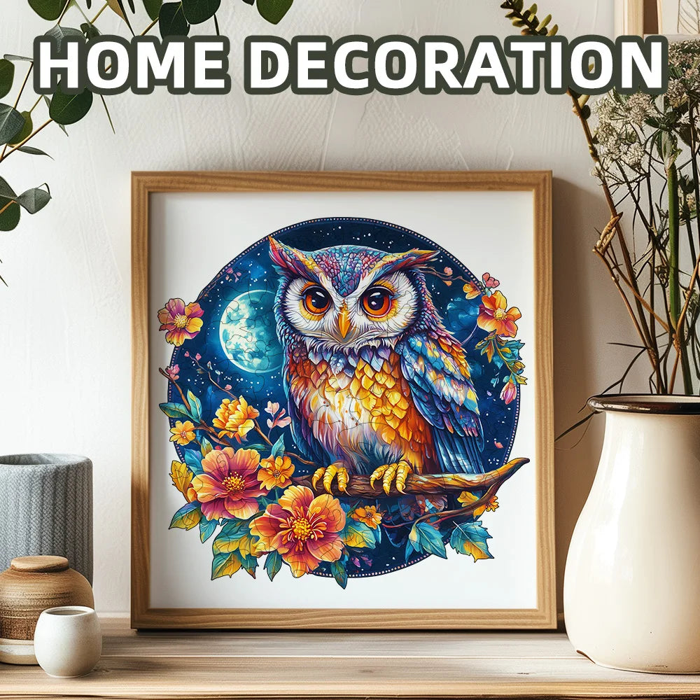Animals Shaped Owl Wooden Jigsaw Puzzle