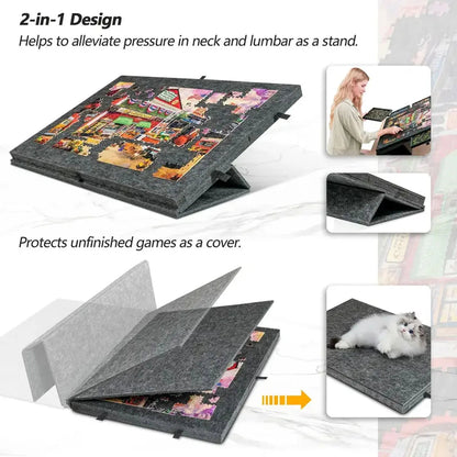 PuzzlePort – 2-in-1 Portable Puzzle Board