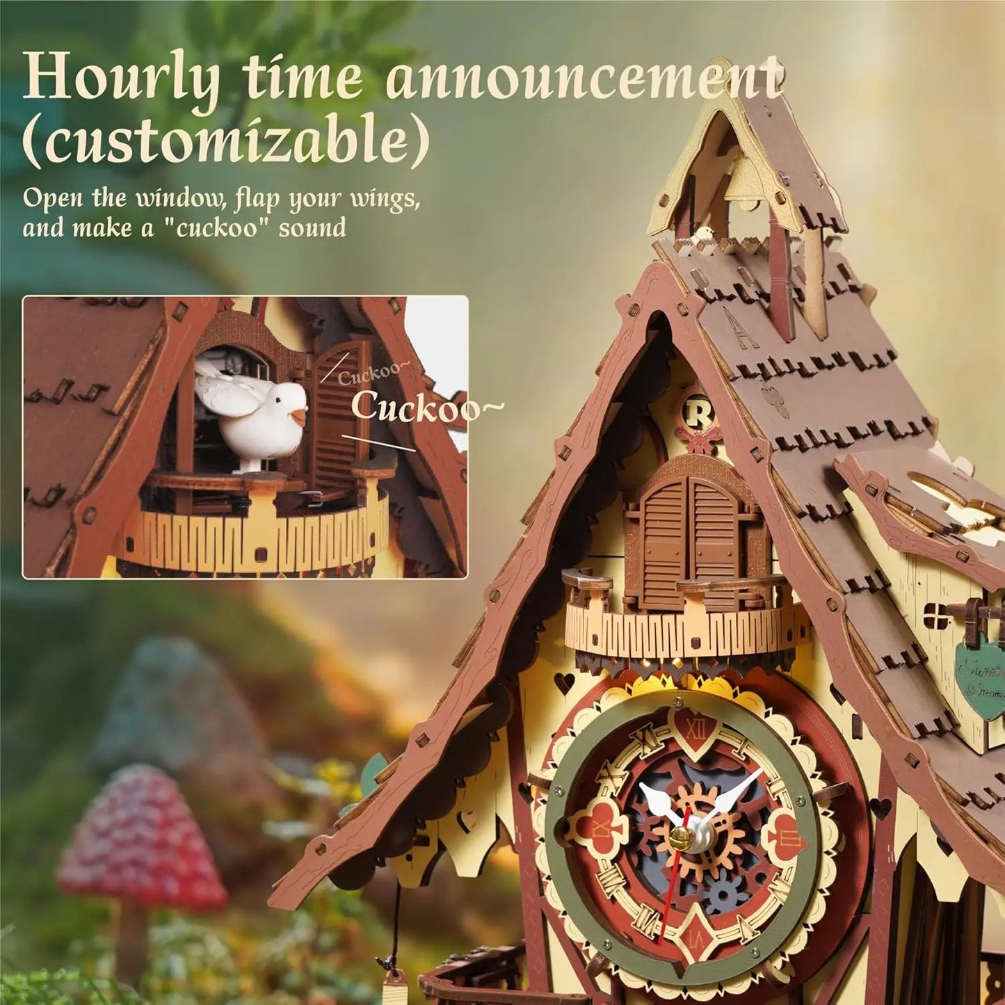 Cuckoo Clock Kit – 3D Wooden DIY Puzzle
