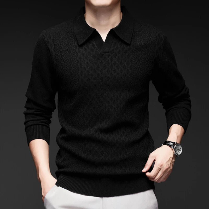 Torino Textured Polo Sweater