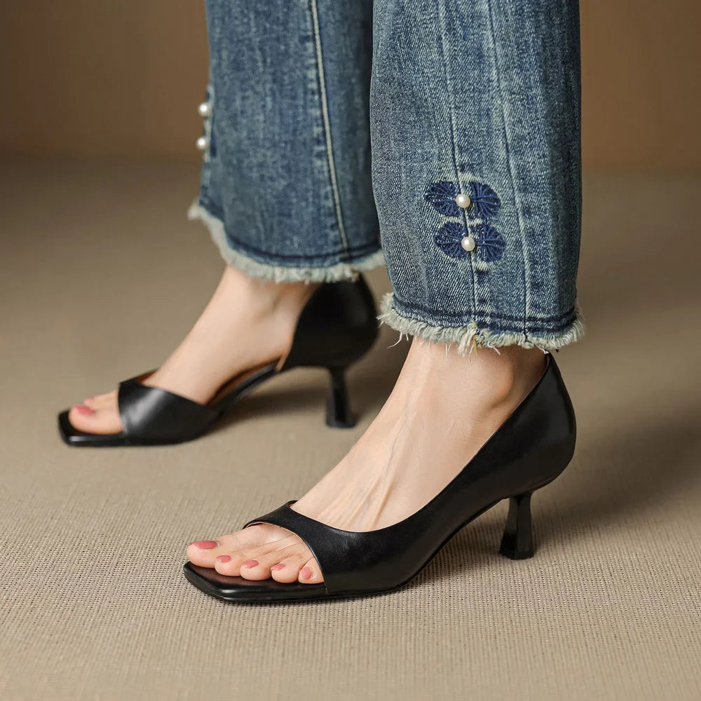 Chloe Leather Heels