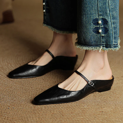 Vivian Leather Mules