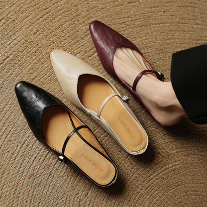 Vivian Leather Mules