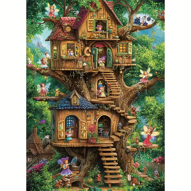 Elf Tree House - 1000-Piece Jigsaw Puzzle