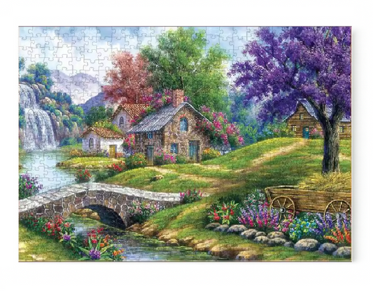 Stone House In Woods - 1000 Pieces Jigsaw Puzzle